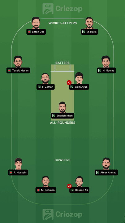 Pakistan vs Bangladesh Dream11